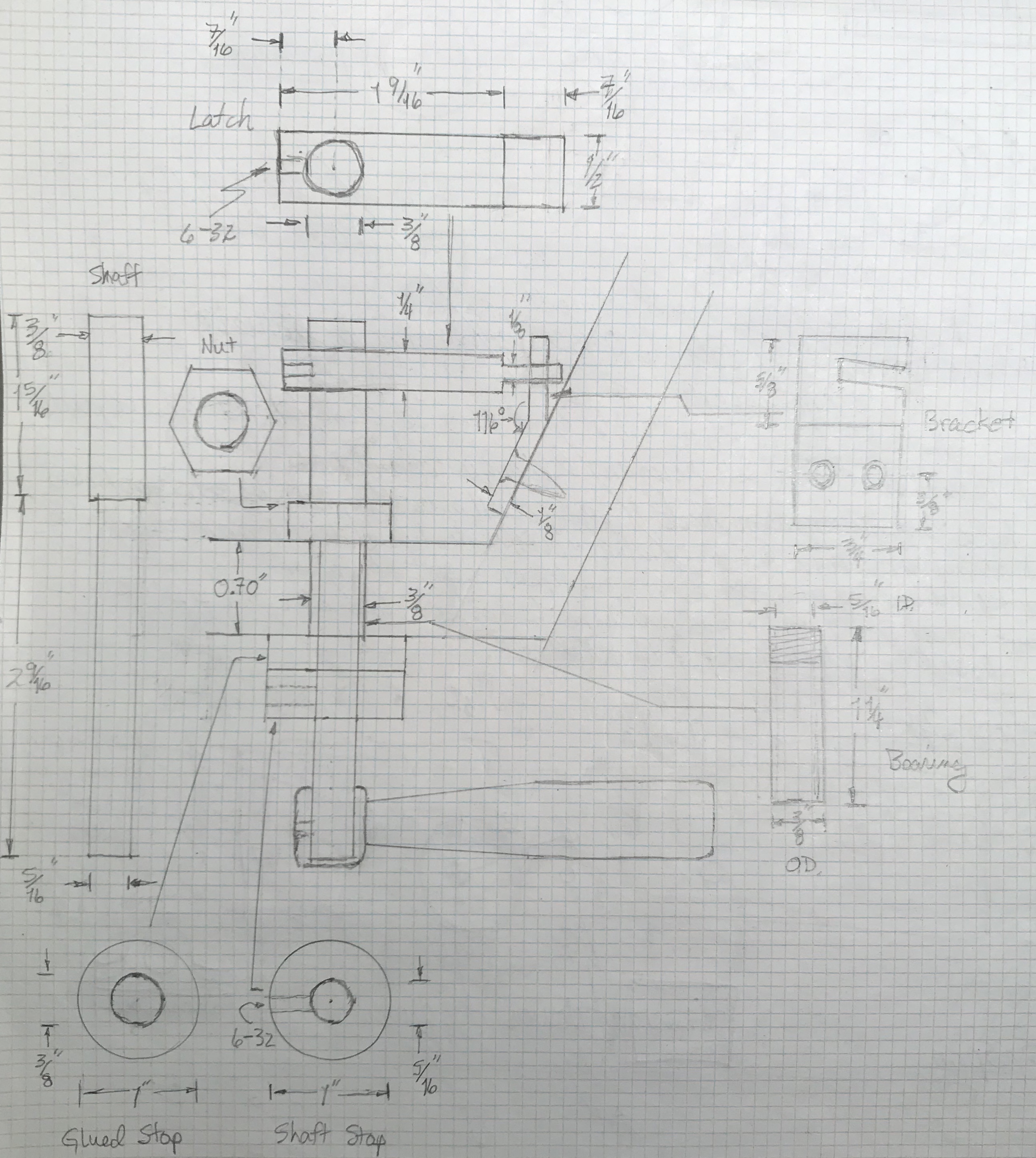 Dodecahedron door handle plan